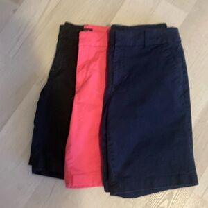 3 Pairs J Crew Shorts 6 Navy Pink Black